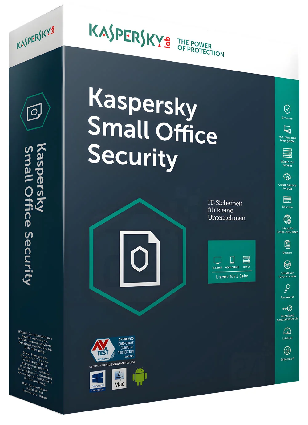 Kaspersky Small Office Security (5 ПК, 5 смартфонов, 1 файловый сервер, 5 менеджеров паролей, 1 год)